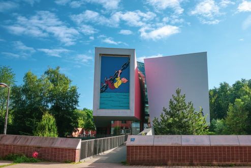 Facade du musee Herge a Louvain-la-Neuve